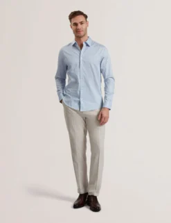 Regular Fit Geometric Pure Cotton Shirt