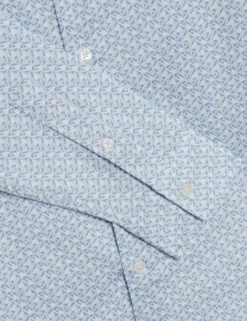 Regular Fit Geometric Pure Cotton Shirt