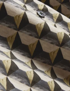 Relaxed Fit Painted Geo Print Shirt