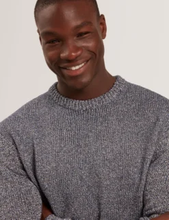 Relaxed Fit Twist Weave Knitted Sweater