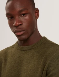 Relaxed Fit Wool Rich Knit Sweater