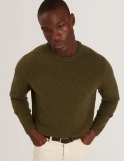 Relaxed Fit Wool Rich Knit Sweater