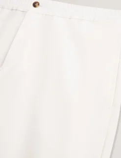 Relaxed Linen Blend Elasticated Trousers