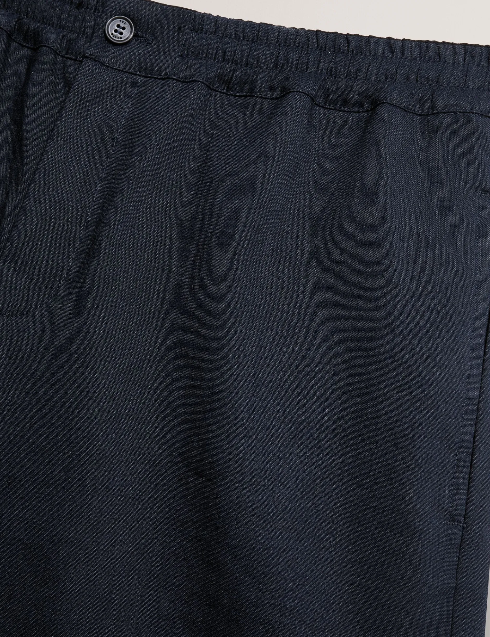 Relaxed Linen Blend Elasticated Shorts