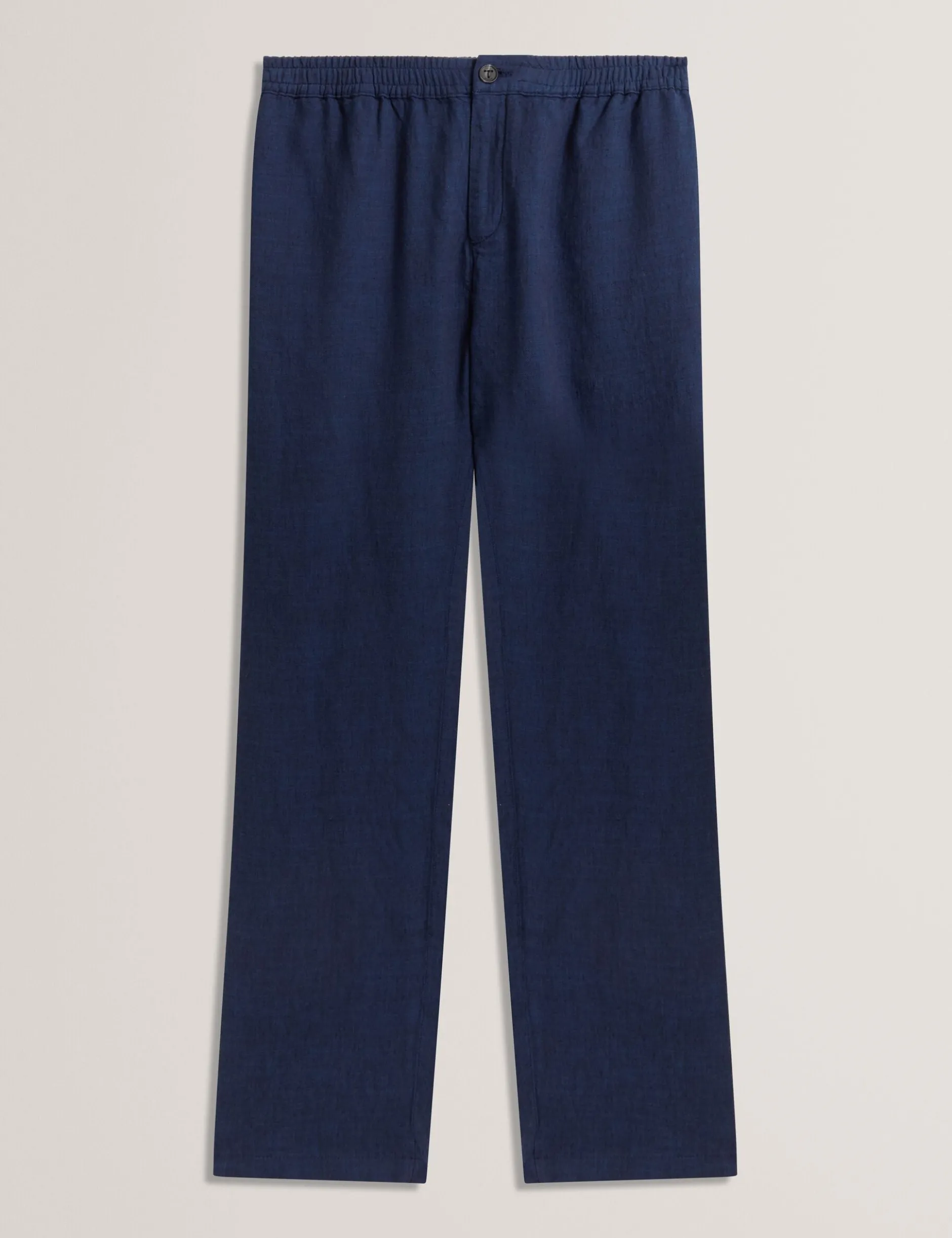 Relaxed Linen Blend Elasticated Trousers
