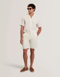 Relaxed Mixed Stripe Linen Blend Shirt