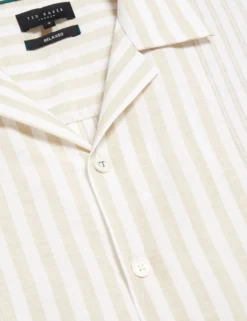 Relaxed Mixed Stripe Linen Blend Shirt