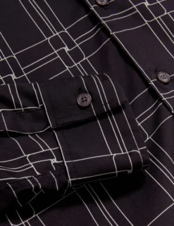 Retro Check Print Long Sleeve Shirt