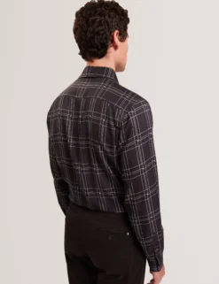 Retro Check Print Long Sleeve Shirt