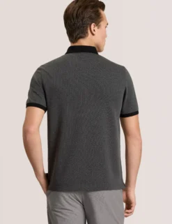 Ribbed Button Up Polo