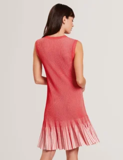 Ribbed Knit Flippy Hem Mini Dress