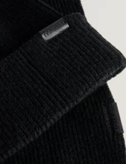 Ribbed Knit Hat And Scarf Set