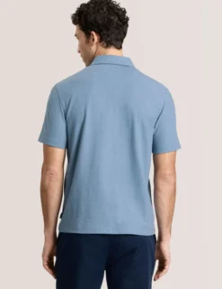 Ribbed Zip Polo