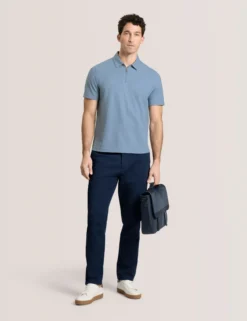 Ribbed Zip Polo