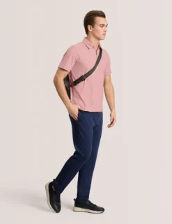 Ribbed Zip Polo