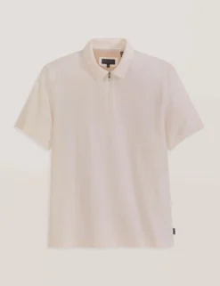 Ribbed Zip Polo
