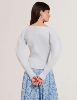 Rib Sculpt Sleeve Sweater