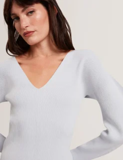 Rib Sculpt Sleeve Sweater