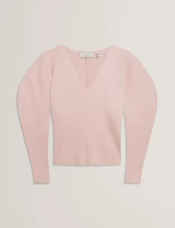 Rib Sculpt Sleeve Sweater