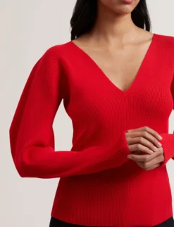 Rib Sculpt Sleeve Sweater