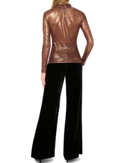 Ruched Turtleneck Top