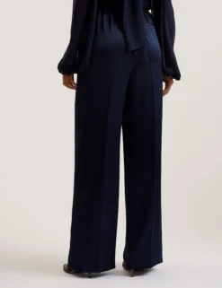 Satin Wide Leg Drawstring Joggers