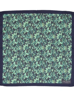 Scrolling Floral Satin Pocket Square