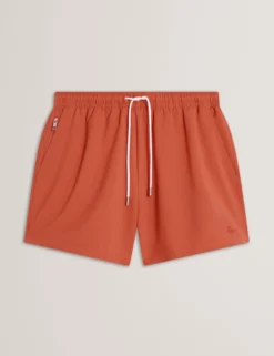 Seersucker Mid-Length Swim Shorts