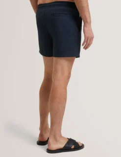Seersucker Mid-Length Swim Shorts