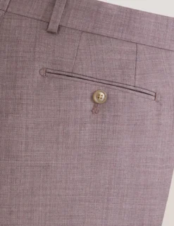 Sharkskin Wool Modern Fit Suit Pants