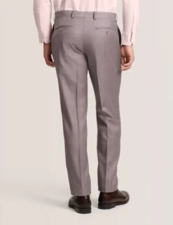 Sharkskin Wool Modern Fit Suit Pants