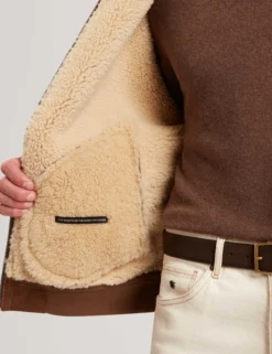 Shearling Leather Aviator Jacket