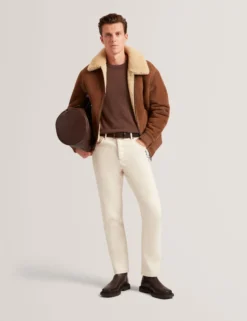 Shearling Leather Aviator Jacket