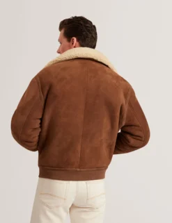 Shearling Leather Aviator Jacket
