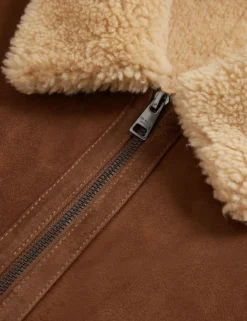 Shearling Leather Aviator Jacket