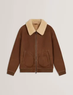 Shearling Leather Aviator Jacket