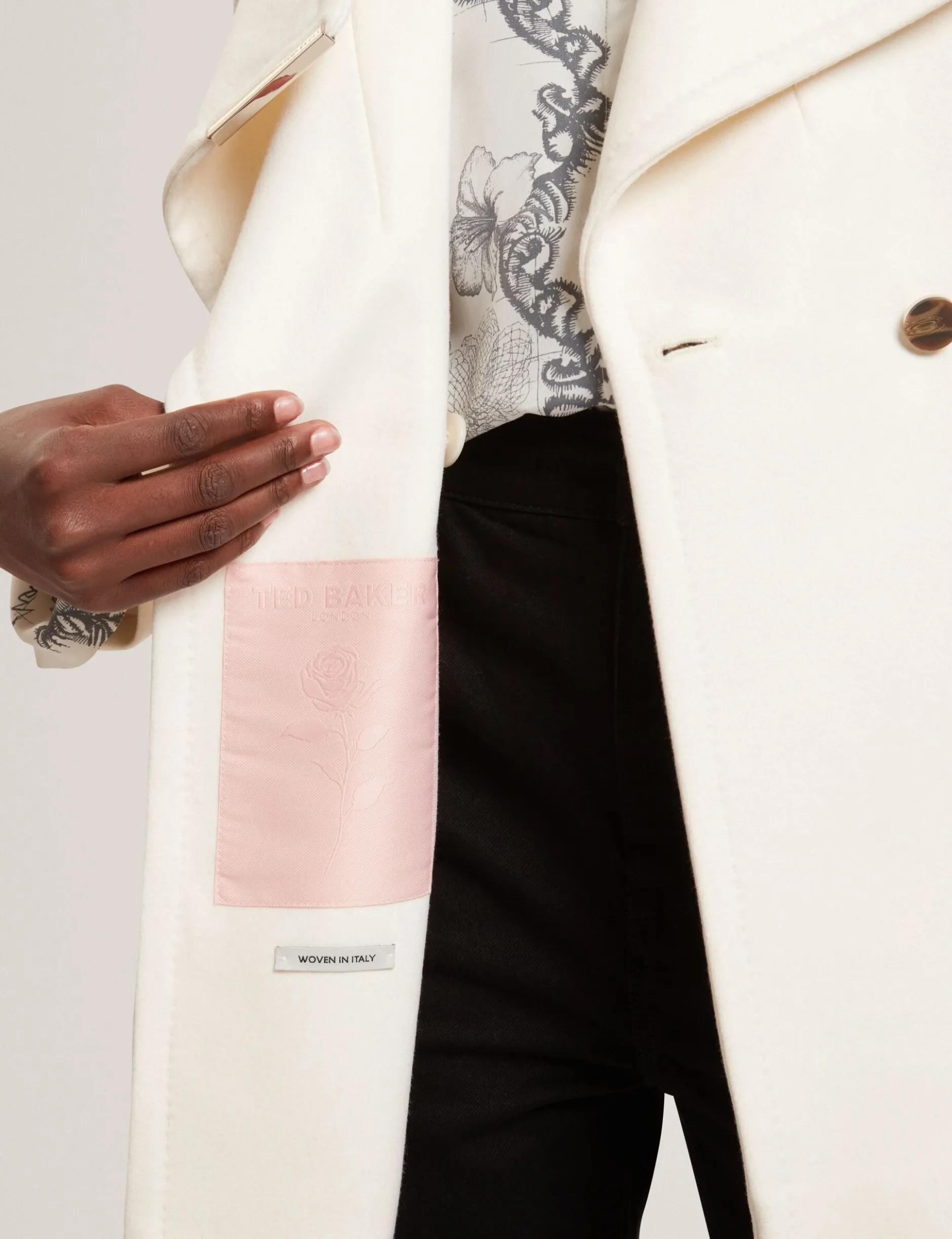 Short Belted Wool Wrap Coat