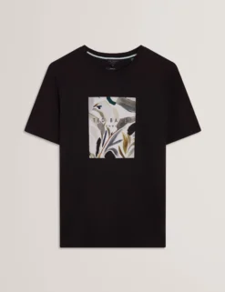 Short Sleeve Box Print Graphic T-Shirt