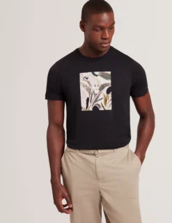 Short Sleeve Box Print Graphic T-Shirt