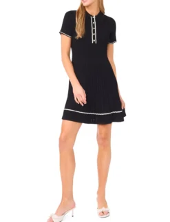Short Sleeve Polo Mini Dress