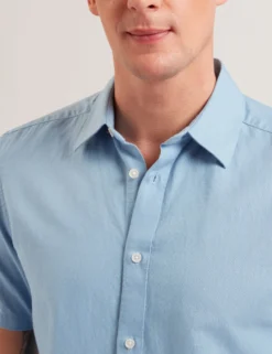 Short Sleeve Regular Linen Woven Shirt
