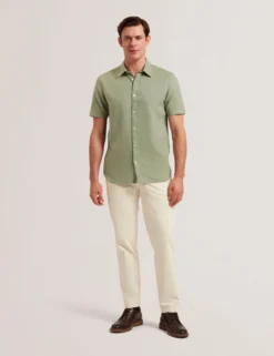 Short Sleeve Regular Linen Woven Shirt