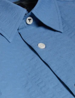 Short Sleeve Seersucker Shirt