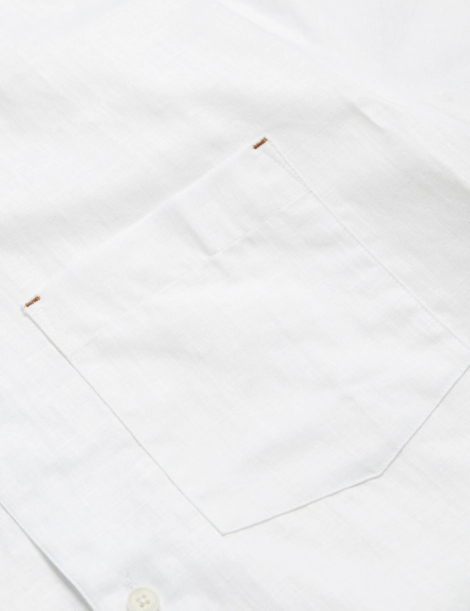 Short Sleeve Textured Linen Cotton Shirt