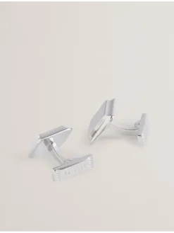 Silver Branded Cufflinks