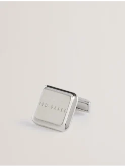 Silver Branded Cufflinks
