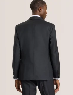 Single Breasted Two Button Notch Fully Fashioned Grid Suit Jacket