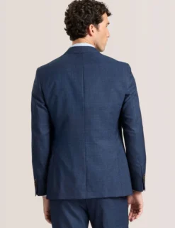 Single Breasted Two Button Notch Fully Fashioned Plaid Suit Jacket
