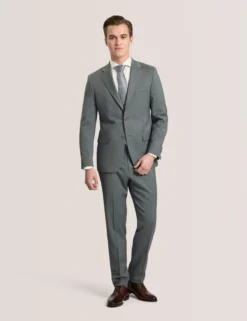Single Breasted Two Button Notch Flat Front Plaid Jacket