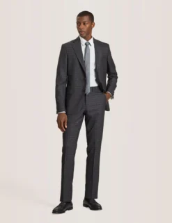 Single Breasted Two Button Notch Fully Fashioned Tattersall Suit Jacket